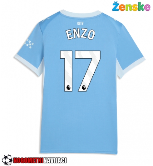Ženske Nogometnih dresov Manchester City Enzo Fernandez #17 Domači 2026-27 Kratki rokavi Ženske Nogometnih dresov Manchester City Enzo Fernandez #17 Domači 2026-27 Kratki rokavi